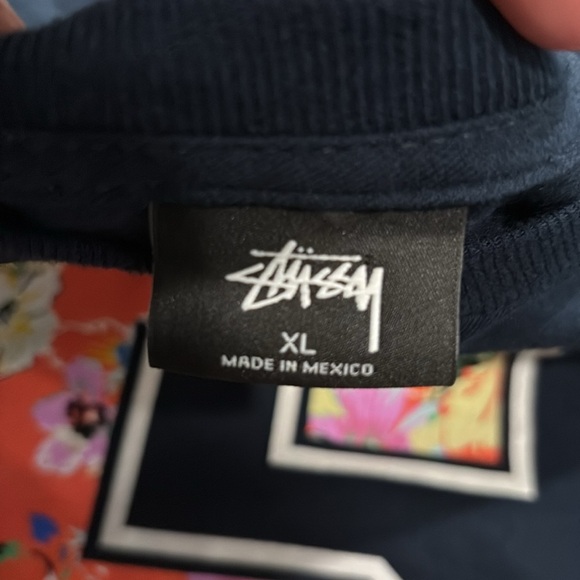 Stussy 80 skate skateboard surf t shirt navy tropical XL - Picture 5 of 6
